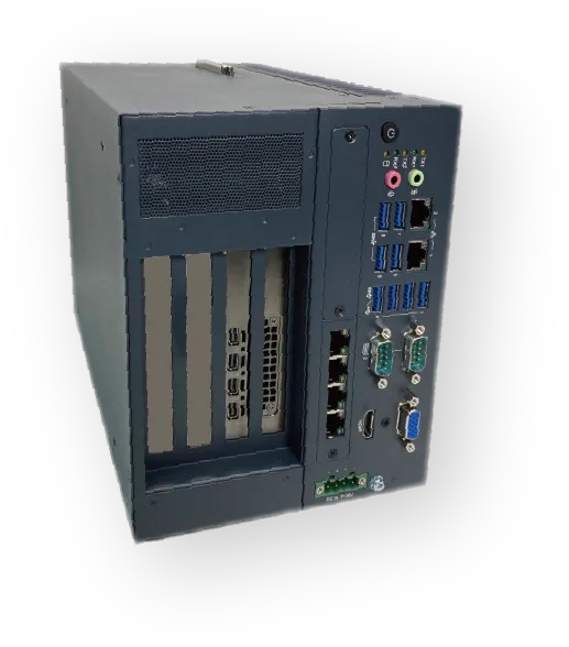 VB-3AI シリーズの外観。GPU を搭載できる拡張スロットを備えた筐体