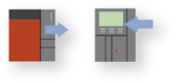 PLC と表示器に、Vb Vision から信号を送る